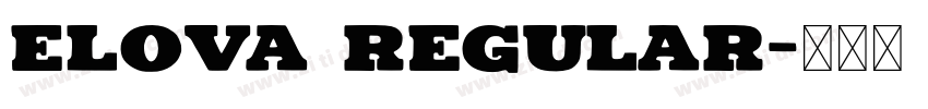 Elova Regular字体转换